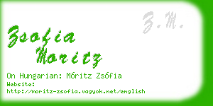 zsofia moritz business card