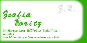 zsofia moritz business card